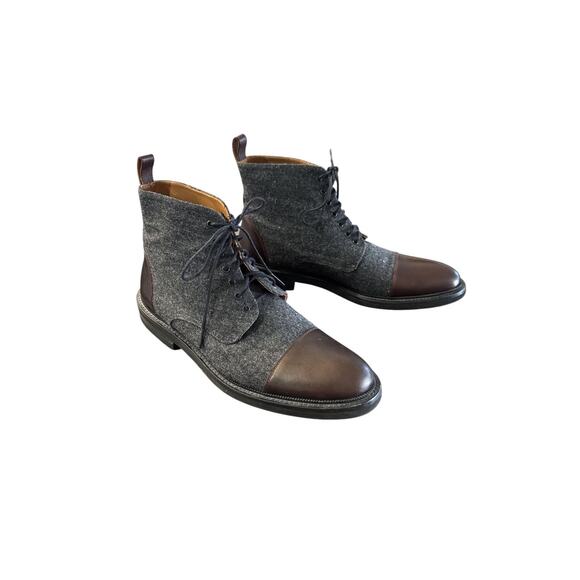 TAFT The Jack in Grey/Oxblood BOOTS SZ 11 $349